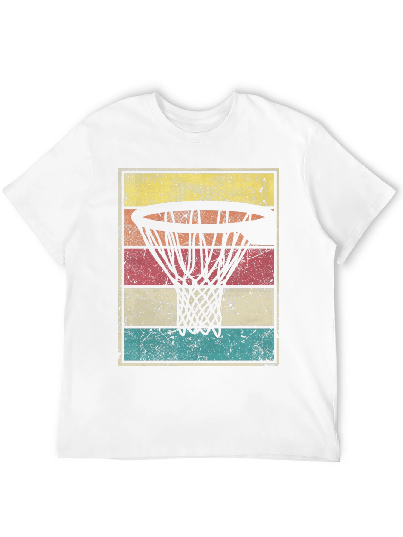 Black Retro Basketball Hoop Graphic T-Shirt view 12