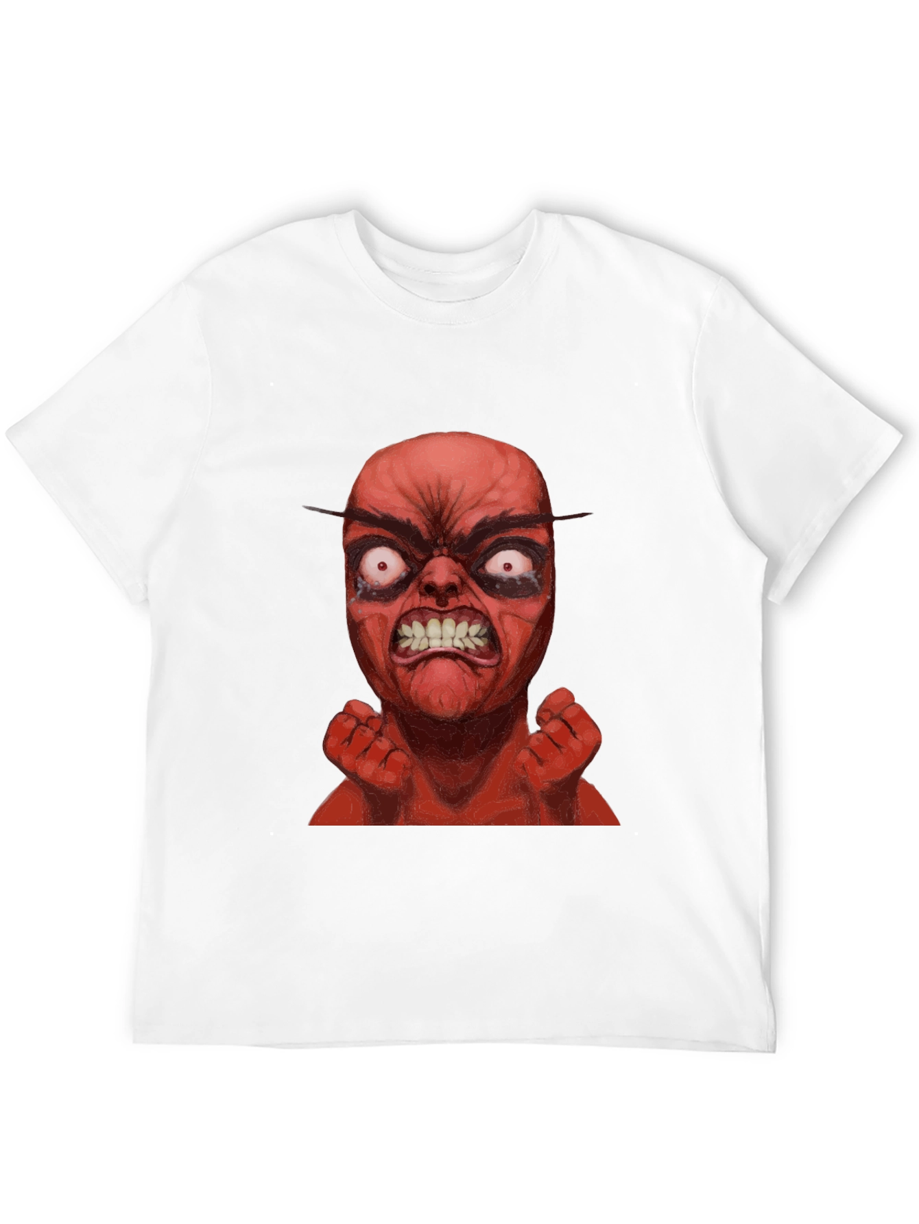 Black Angry Red Character Graphic T-Shirt view 12
