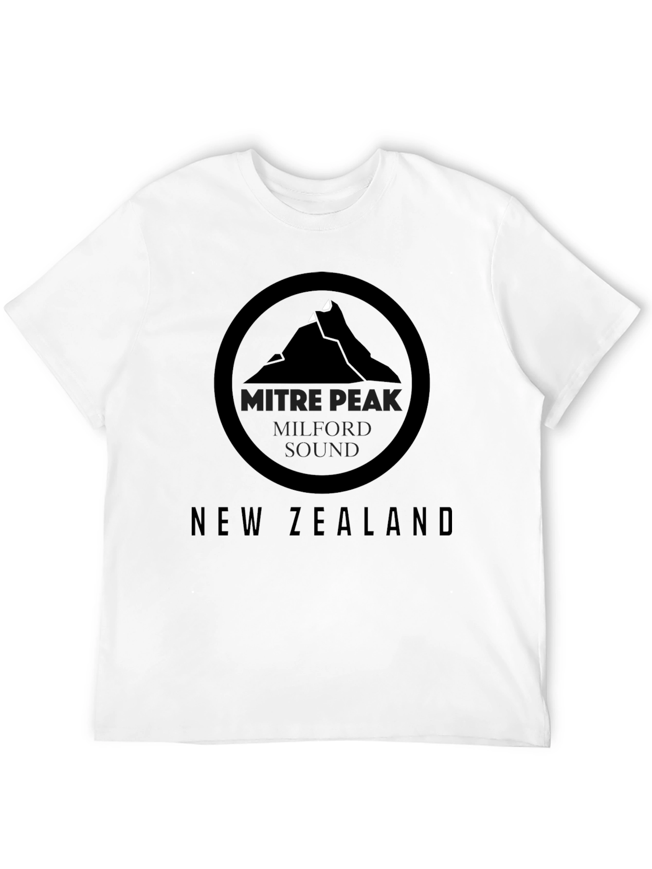 Black Mitre Peak New Zealand Graphic Tee view 12