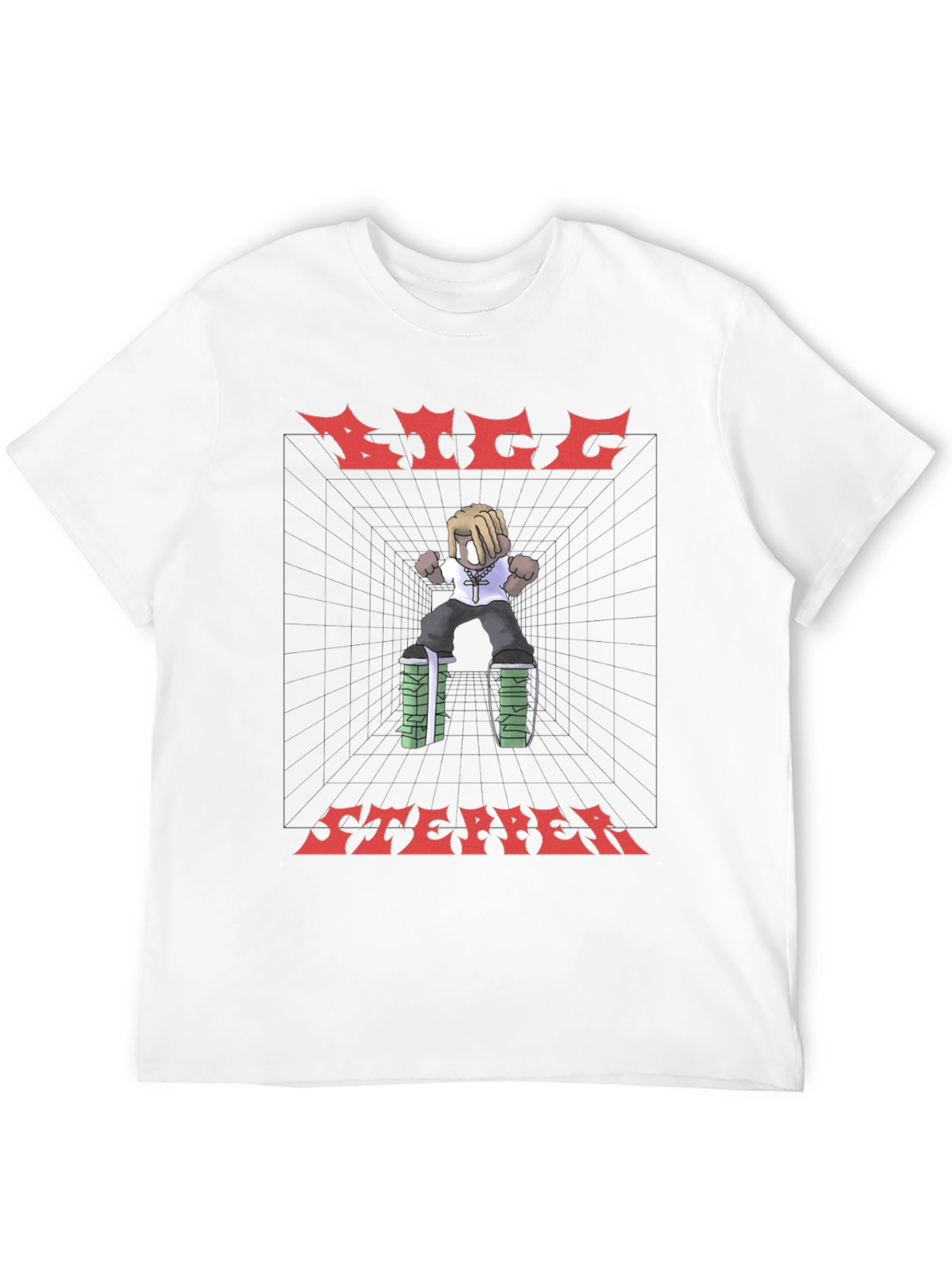 Black Big Stepper Graphic Tee - Black view 12