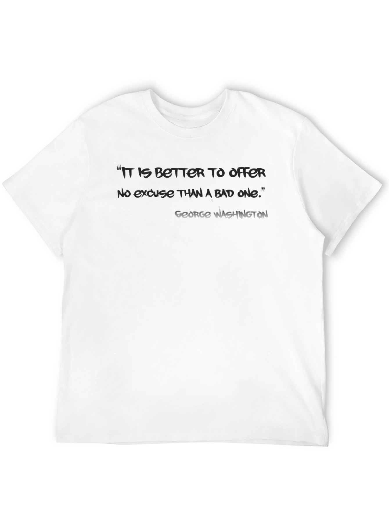 Black Motivational George Washington Quote T-Shirt view 12