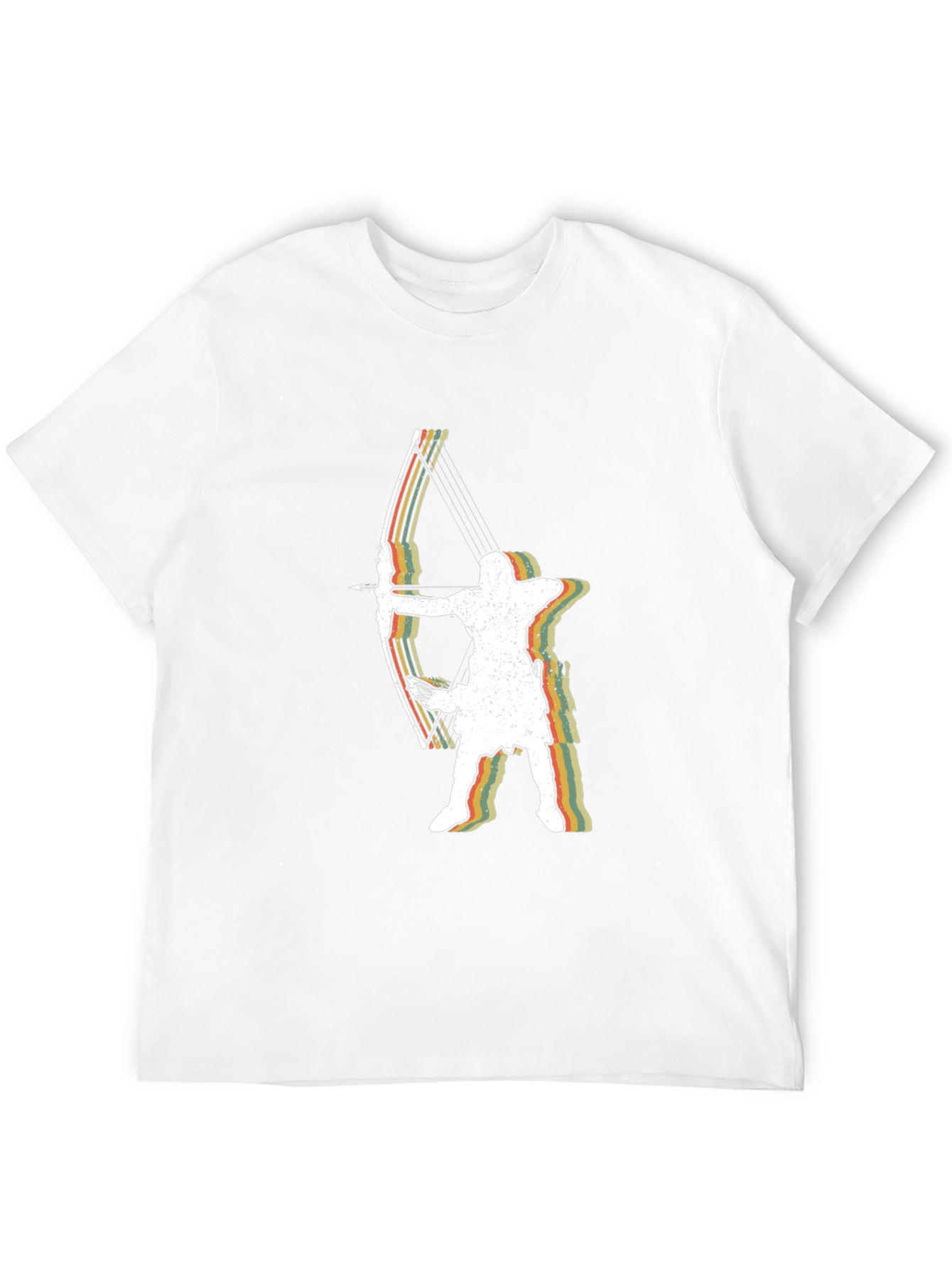 Black Retro Archer Graphic Tee - Black Cotton T-Shirt view 12