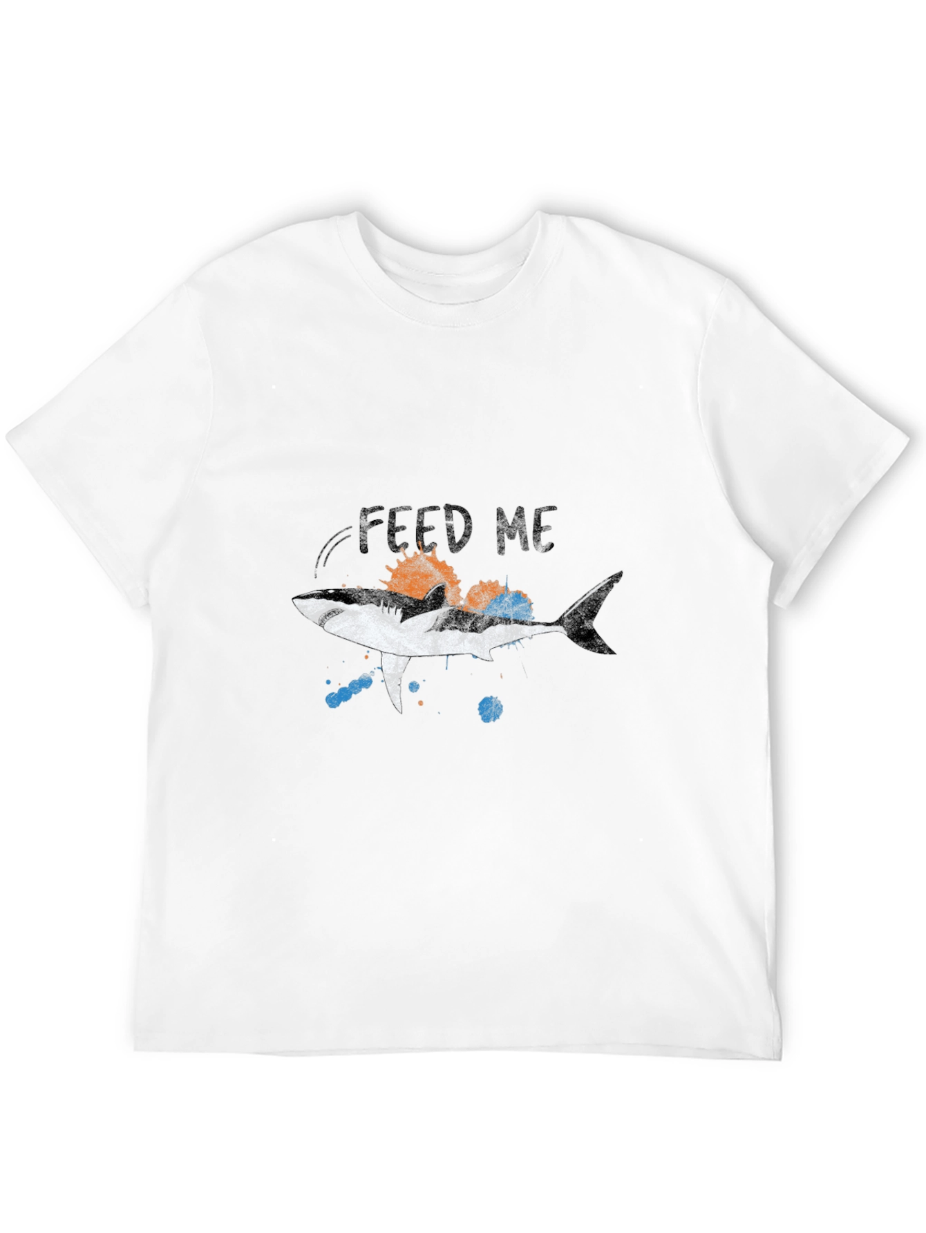 Black Feed Me Shark Graphic Tee - Black view 12