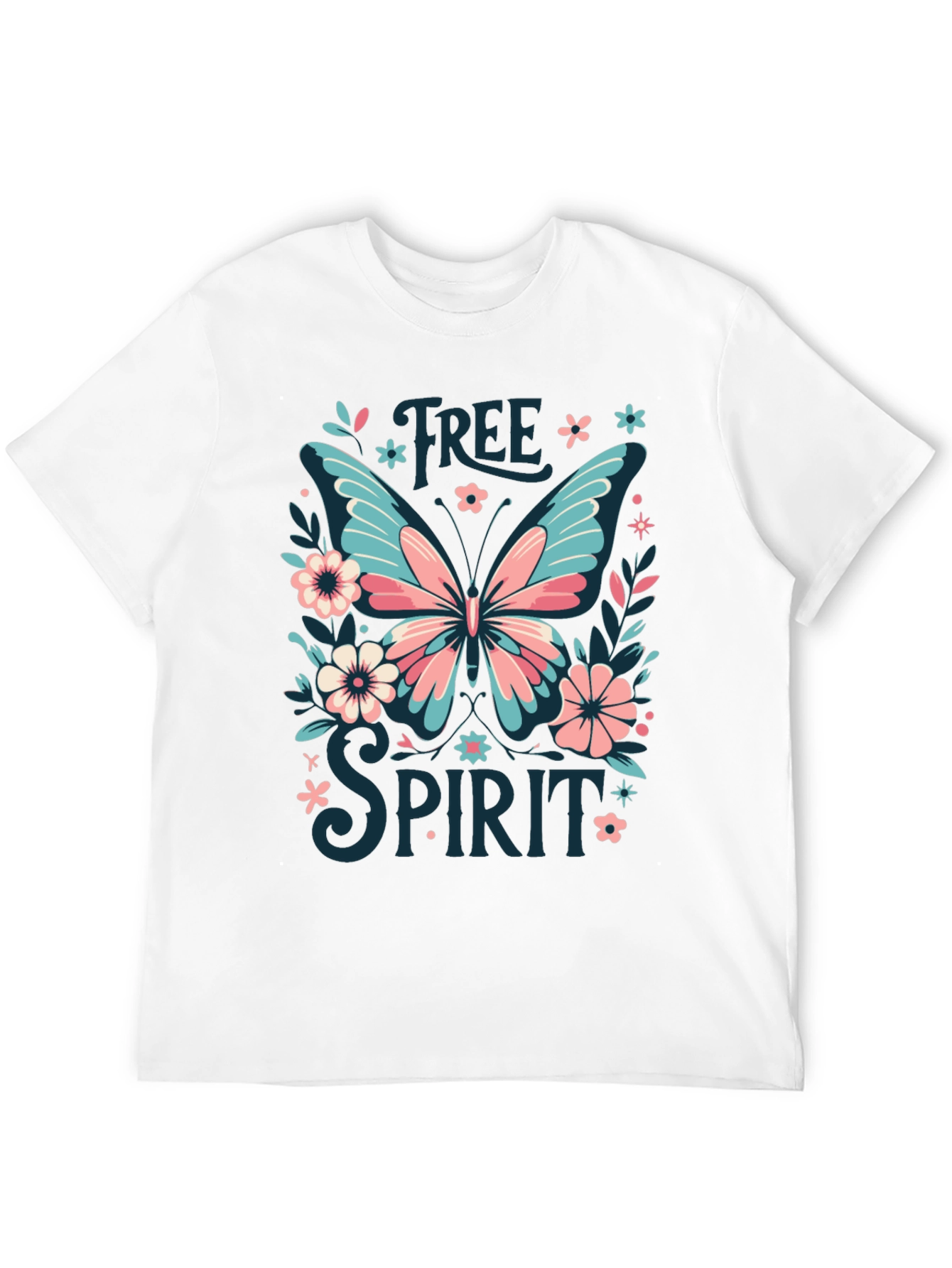Black Free Spirit Butterfly Graphic Tee - Black view 12
