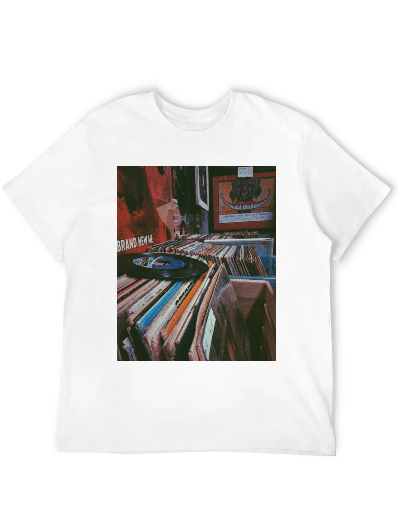 Black Vinyl Record Collection Graphic Tee - Music Lover Shirt view 12