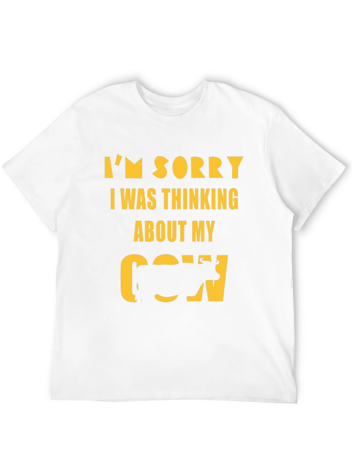 Black I'm Sorry Thinking About Cow Graphic T-Shirt view 12