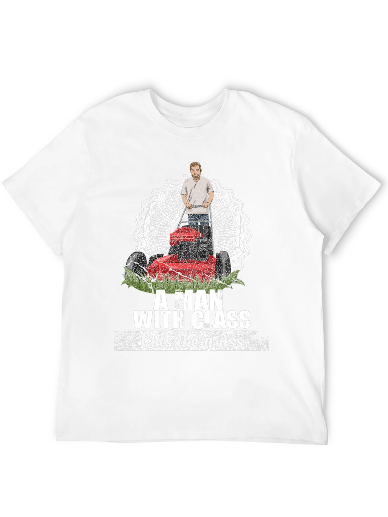 Black Classy Lawn Mower Tee view 12