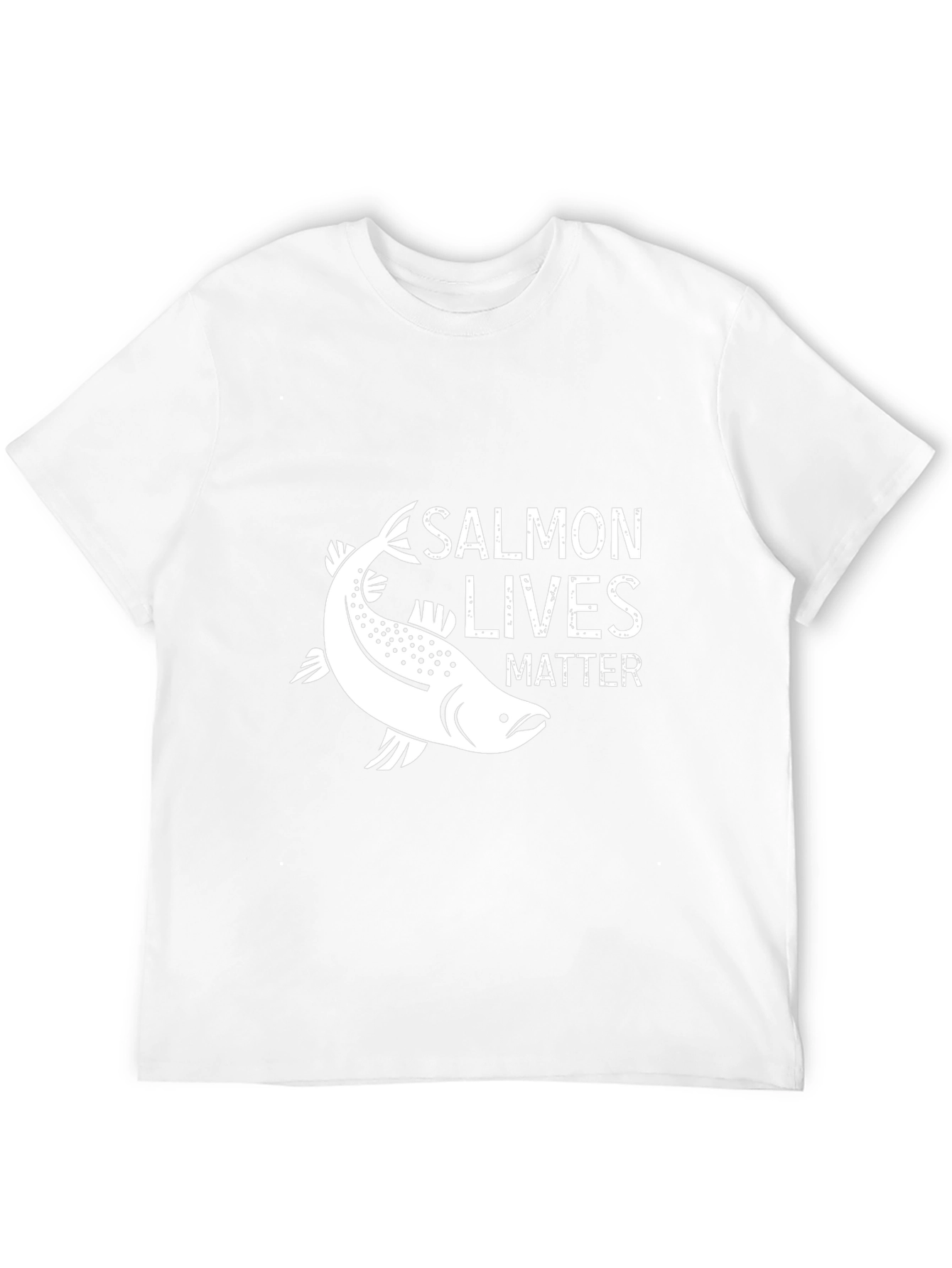 Black Salmon Lives Matter Graphic Tee - Black view 12