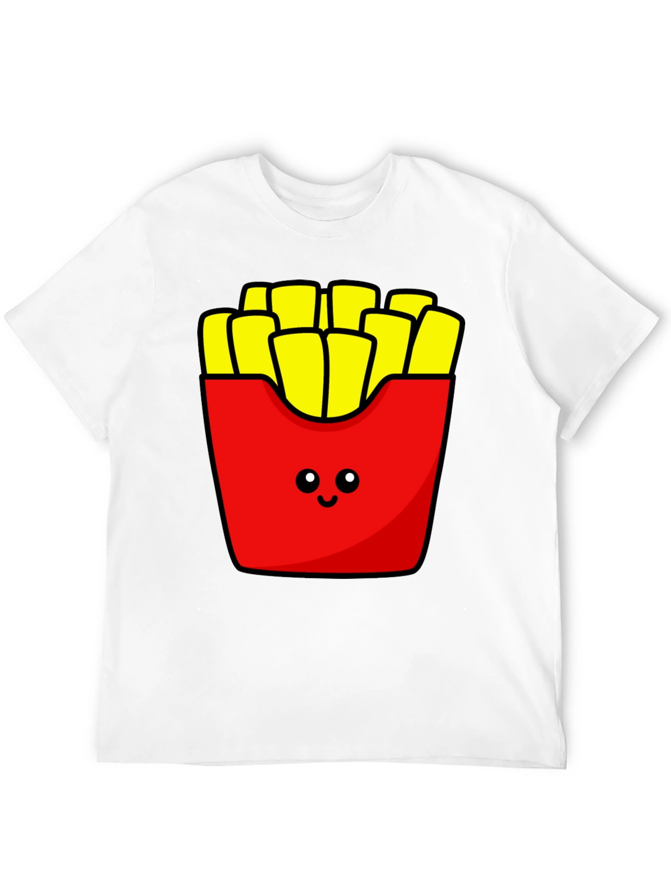 Black Cute French Fries Graphic Tee view 12