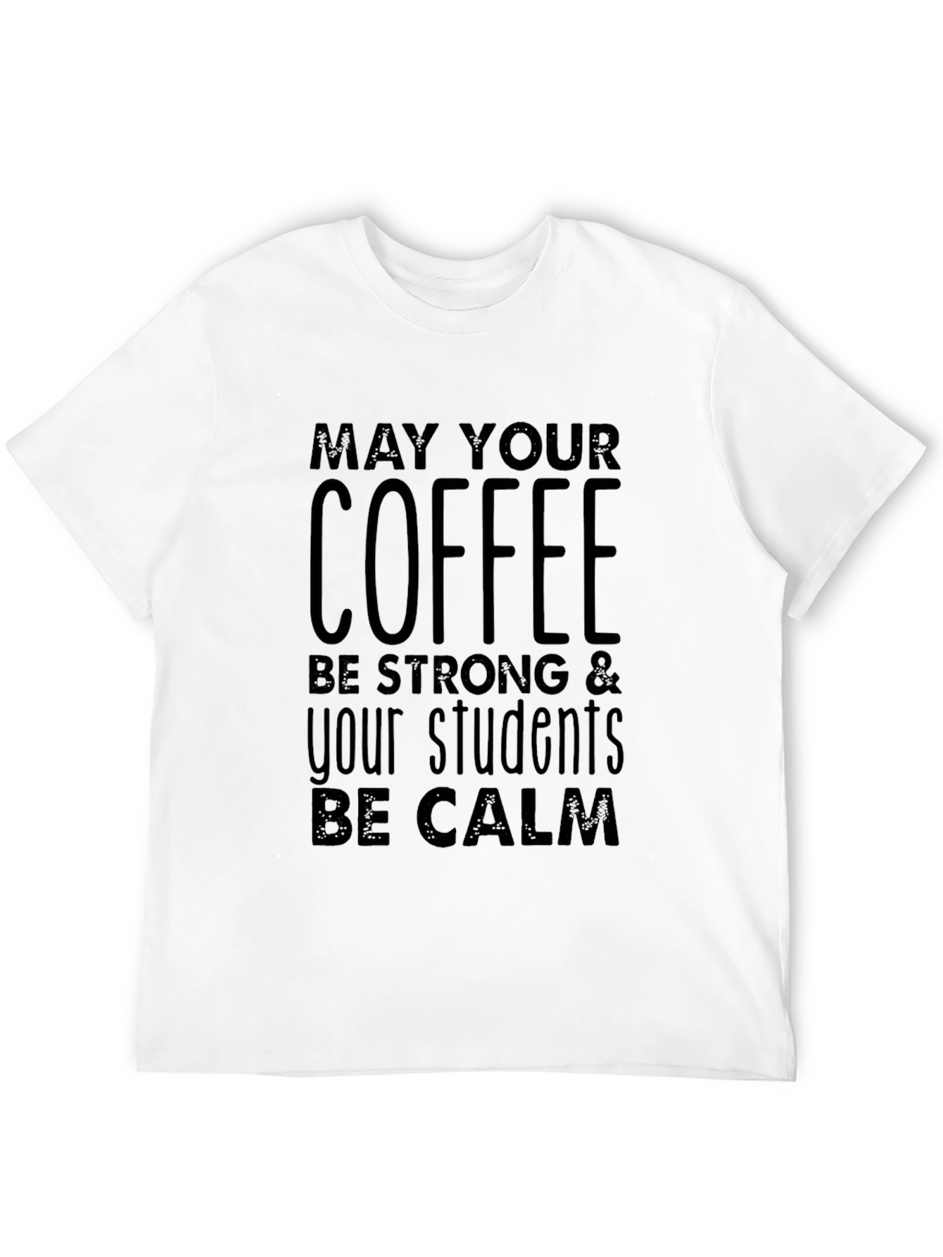 Black Coffee & Calm Students Black Graphic T-Shirt view 12