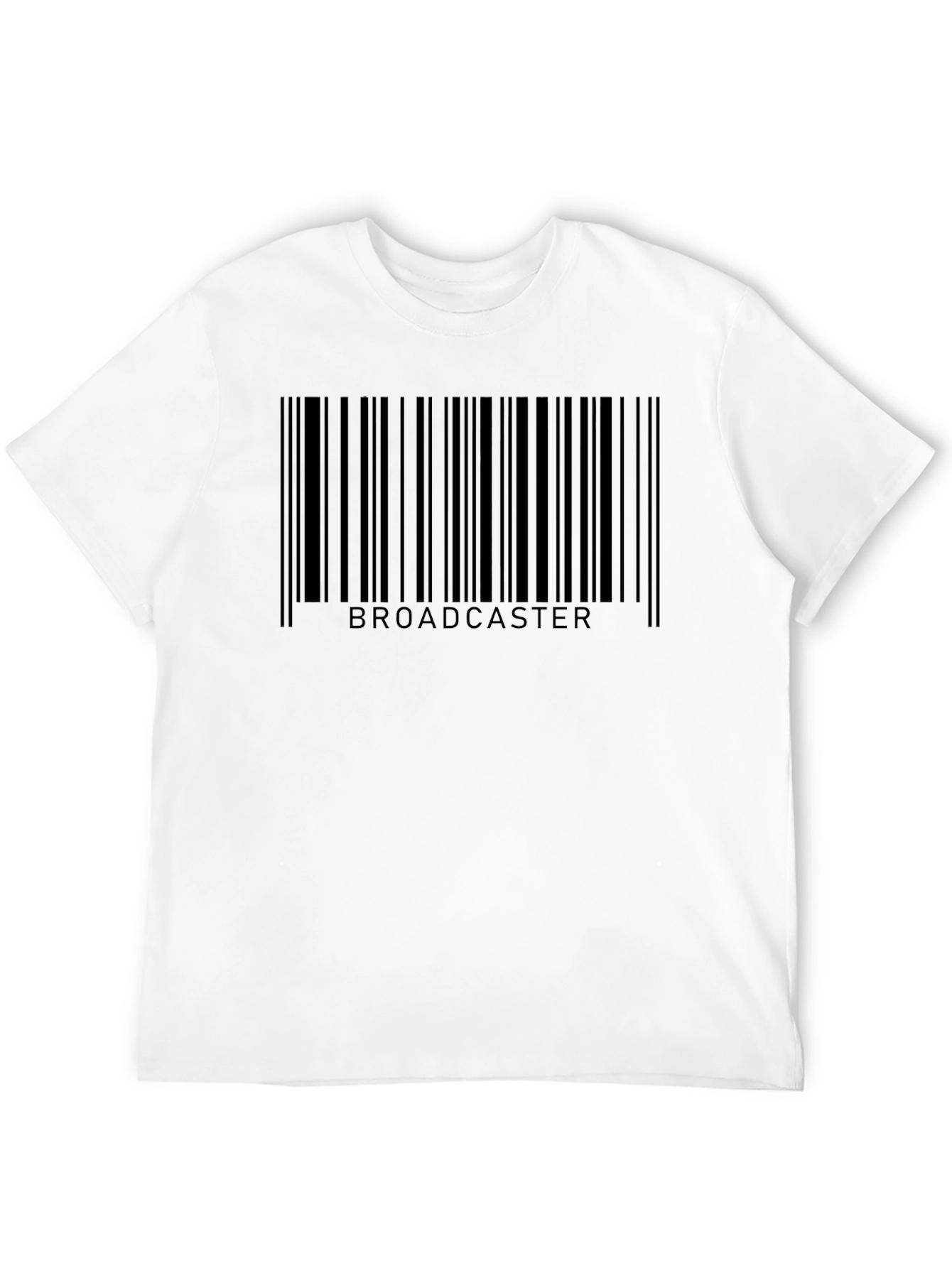 Black Broadcaster Barcode Black T-Shirt view 12