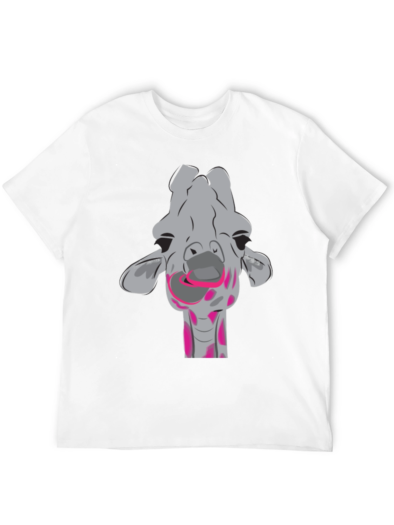 Black Fun Giraffe Graphic T-Shirt view 12