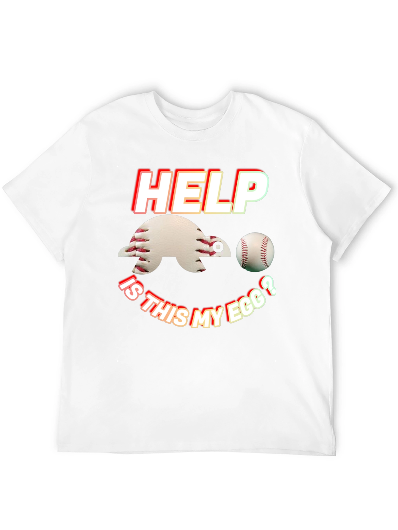 Black Baseball Turtle T-Shirt - Help, Is This My Egg? view 12