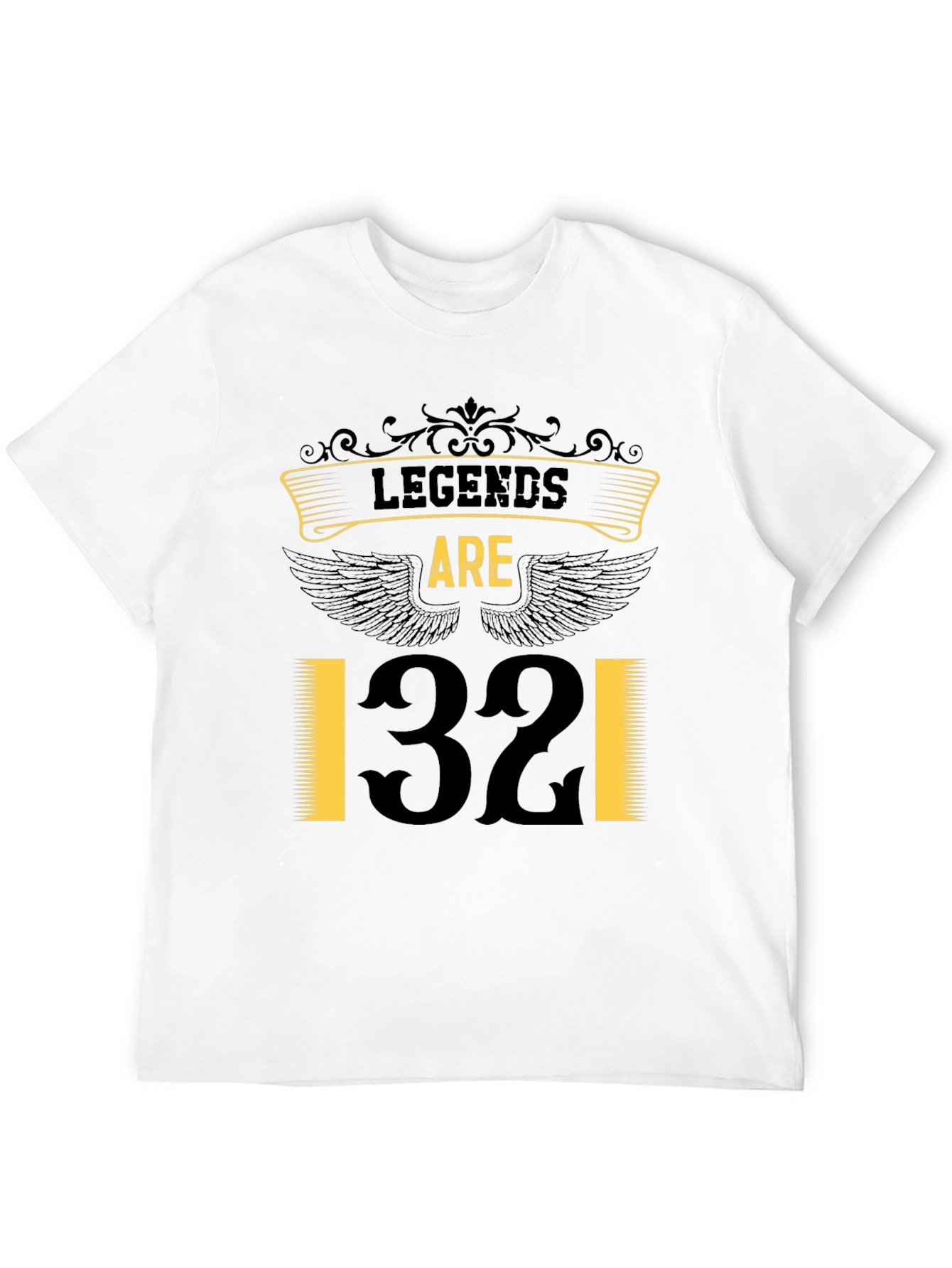 Black Legends Are 32 T-Shirt - Black view 12