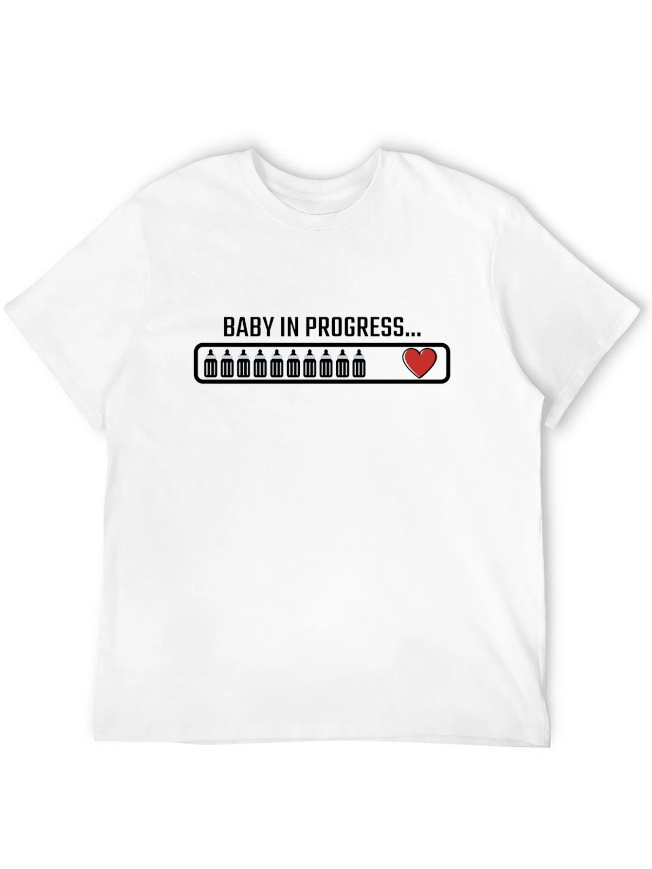 Black Baby in Progress Loading Bar T-Shirt view 12