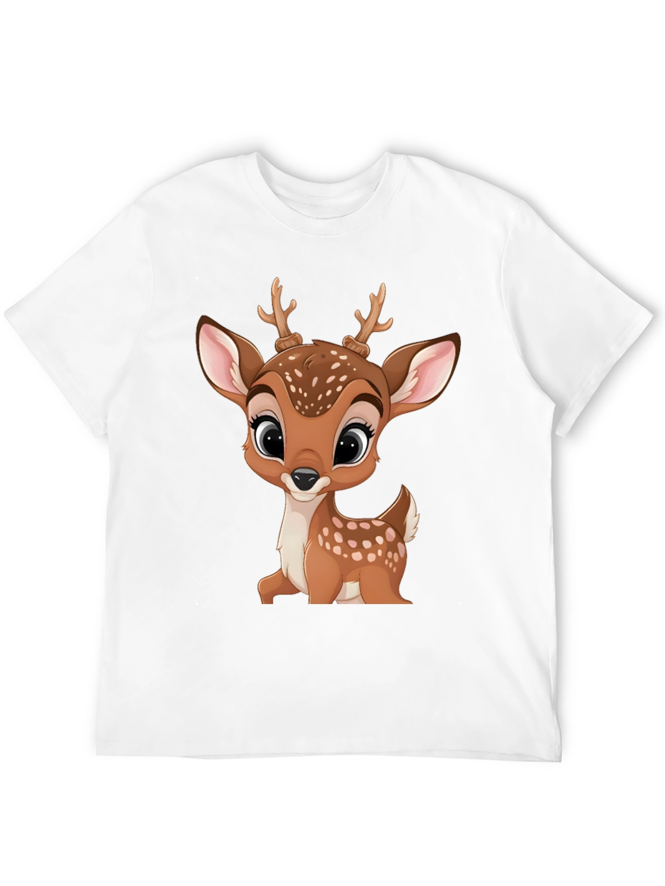 Black Cute Cartoon Deer Graphic T-Shirt view 12