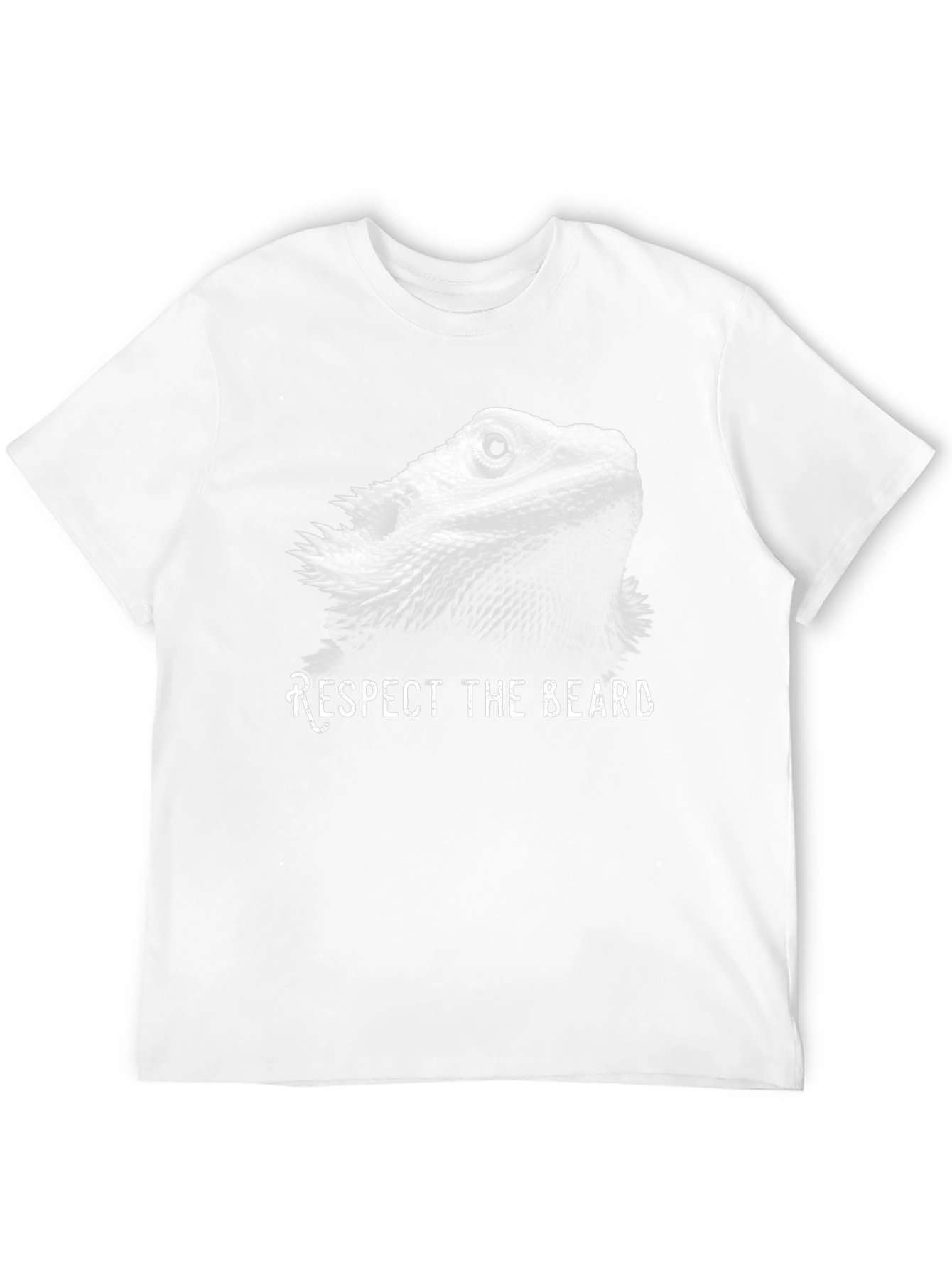 Black Respect the Beard Bearded Dragon Lizard T-Shirt view 12