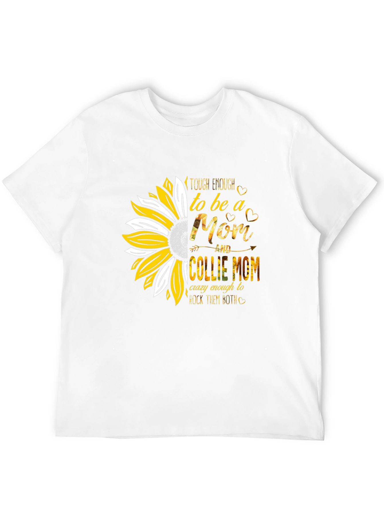 Black Sunflower Collie Mom T-Shirt - Cute Dog Lover Tee view 12