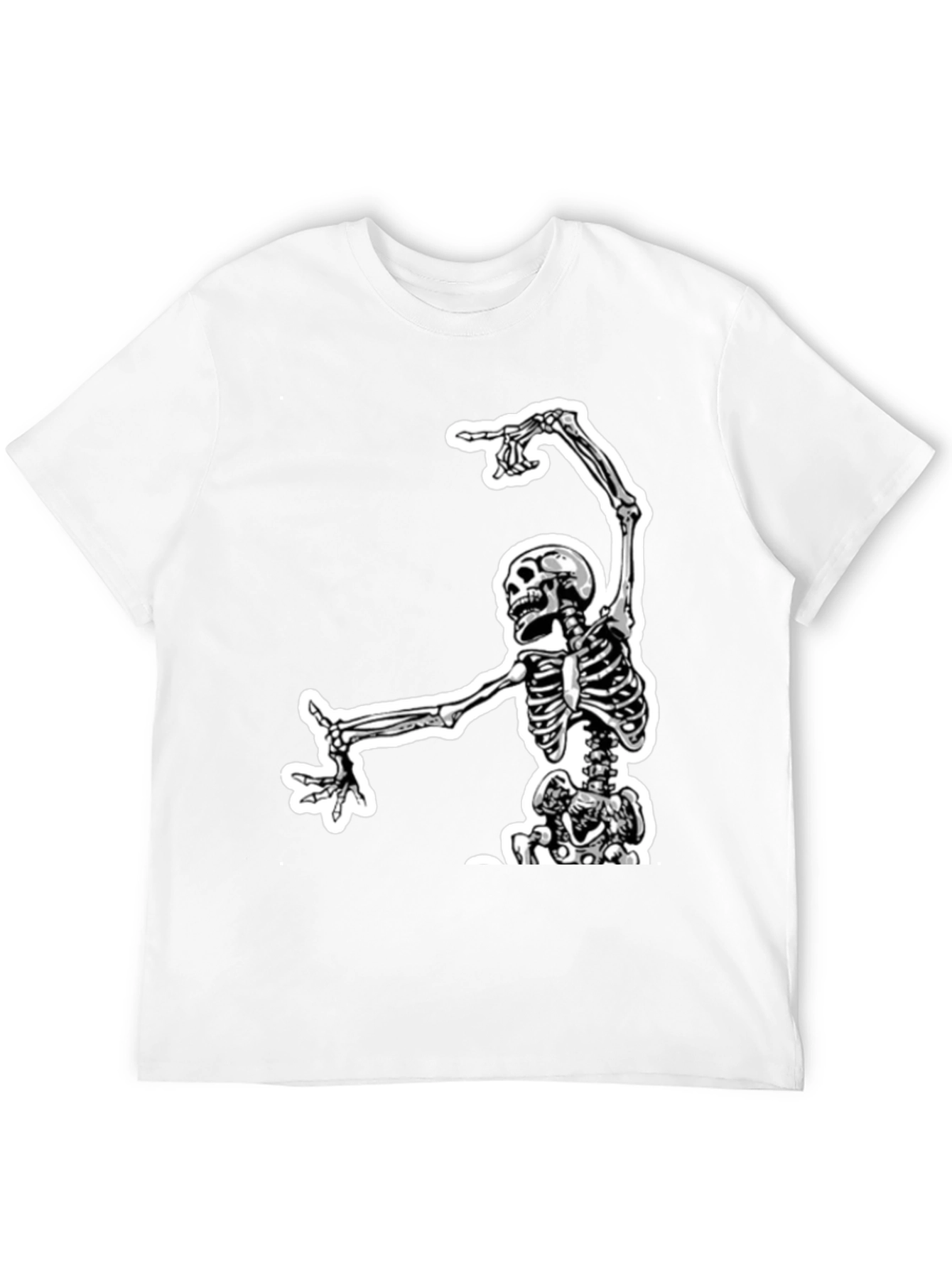 Black Skeleton Graphic Tee - Black Cotton view 12