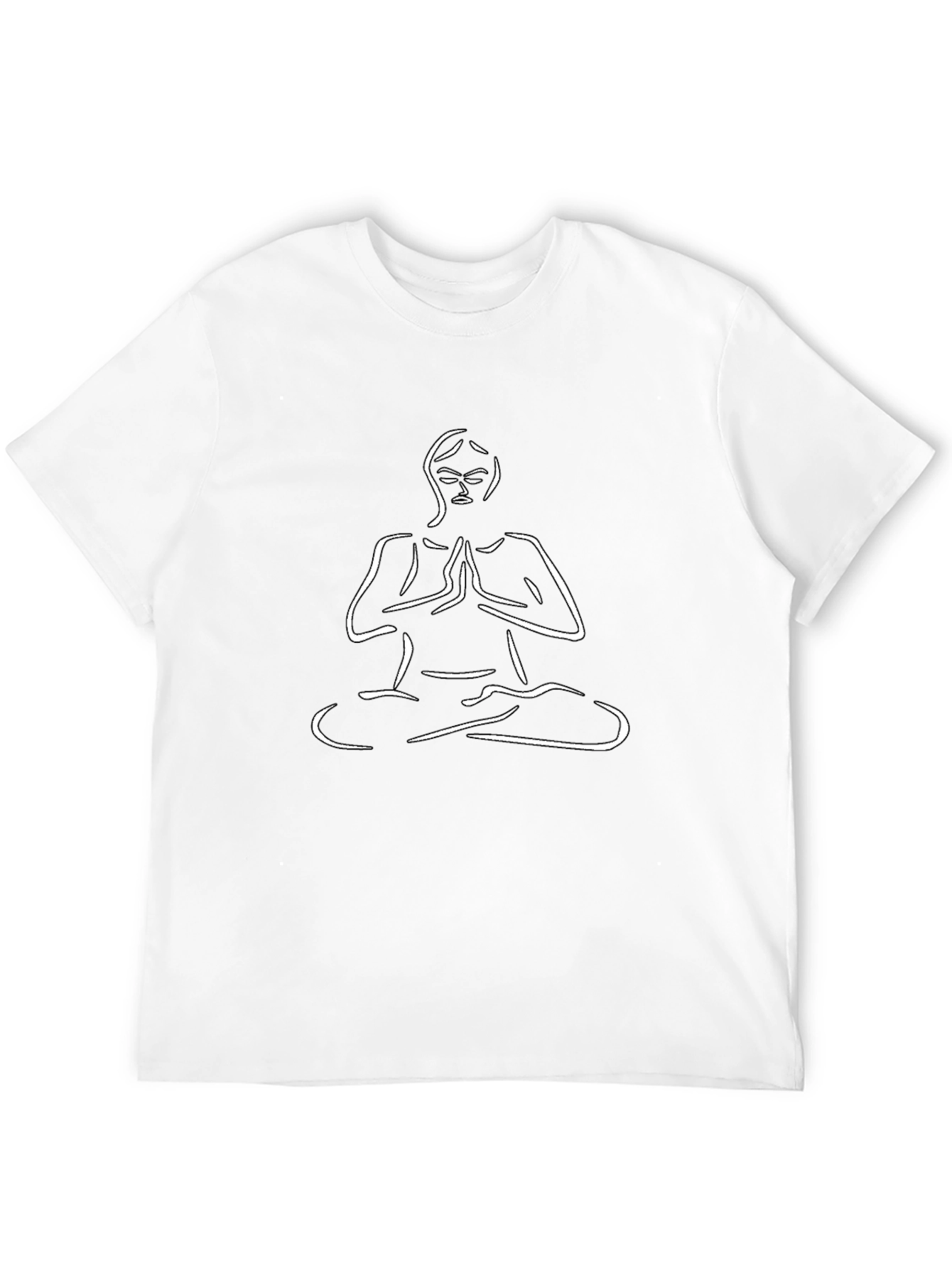 Black Yoga Pose Graphic Tee - Men's Black T-Shirt view 12