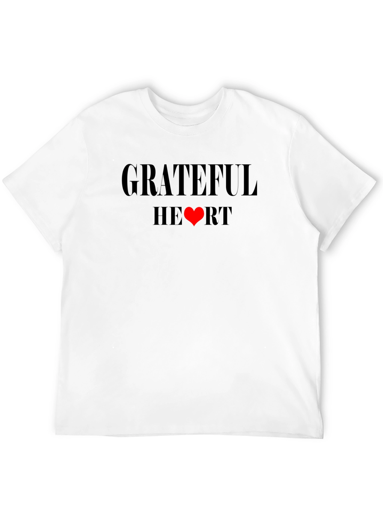 Black Grateful Heart Graphic Tee - Soft Cotton Blend view 12