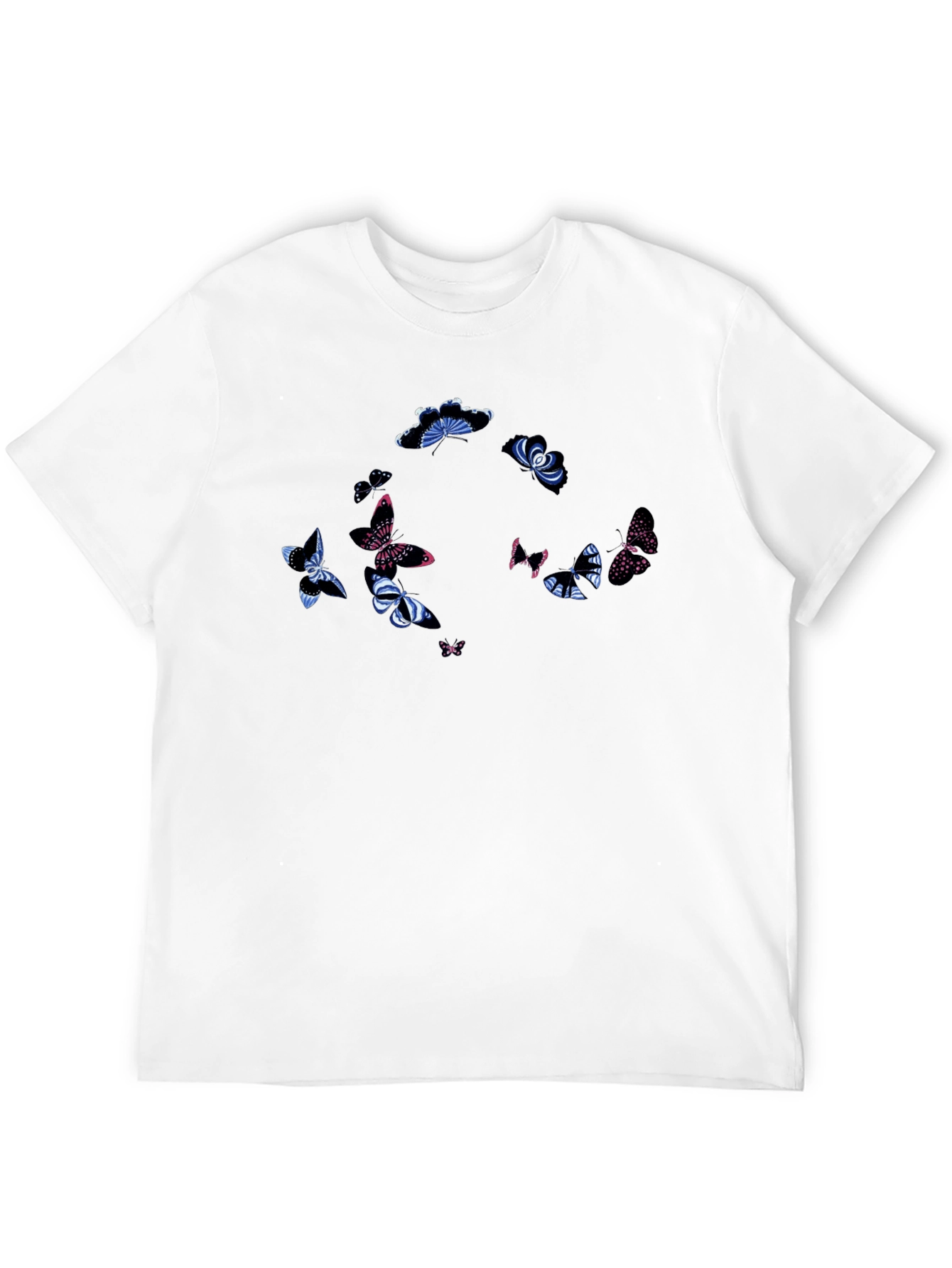 Black Butterfly Circle Graphic T-Shirt view 12