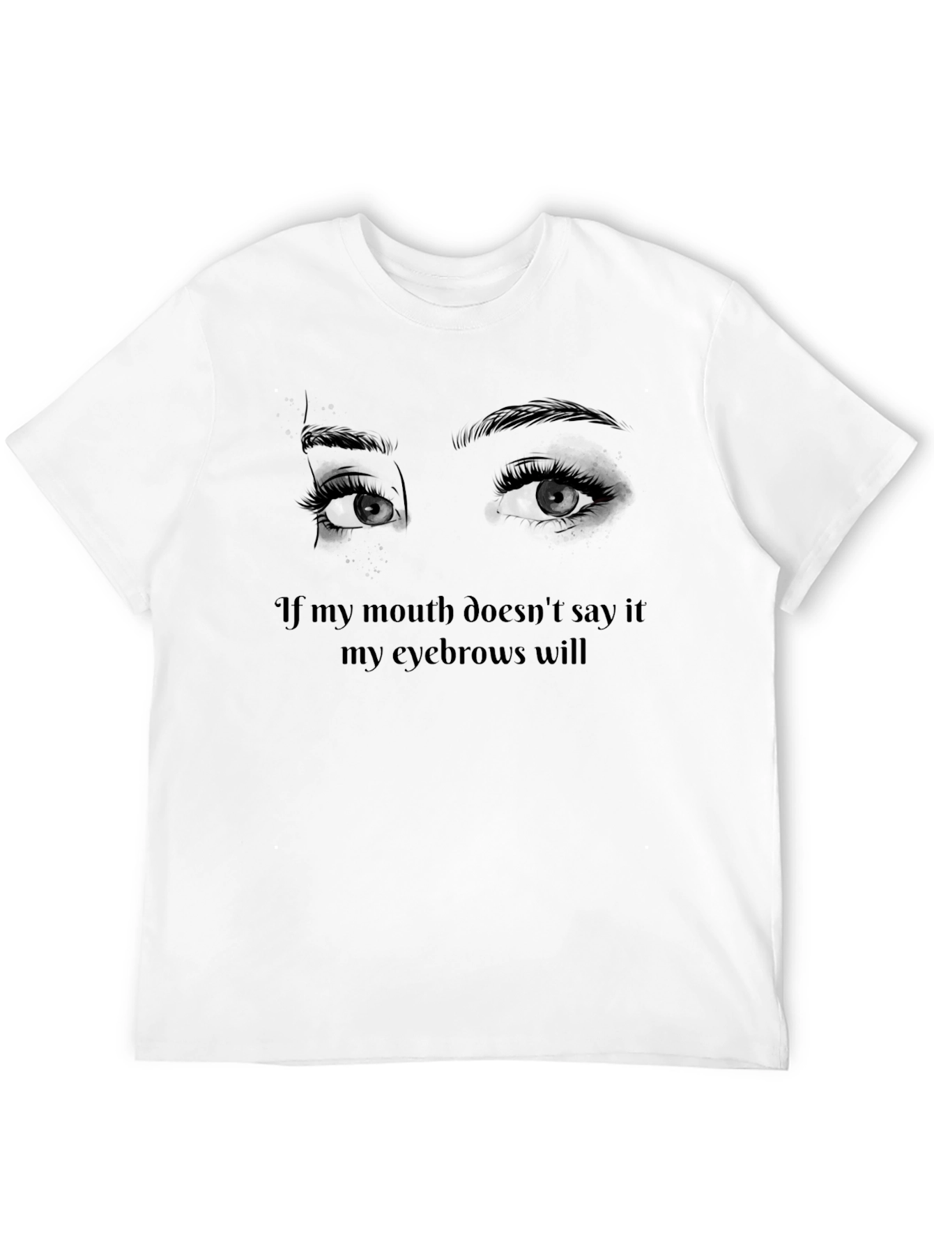 Black Eyebrow Statement Graphic Tee - Unisex Fashion view 12