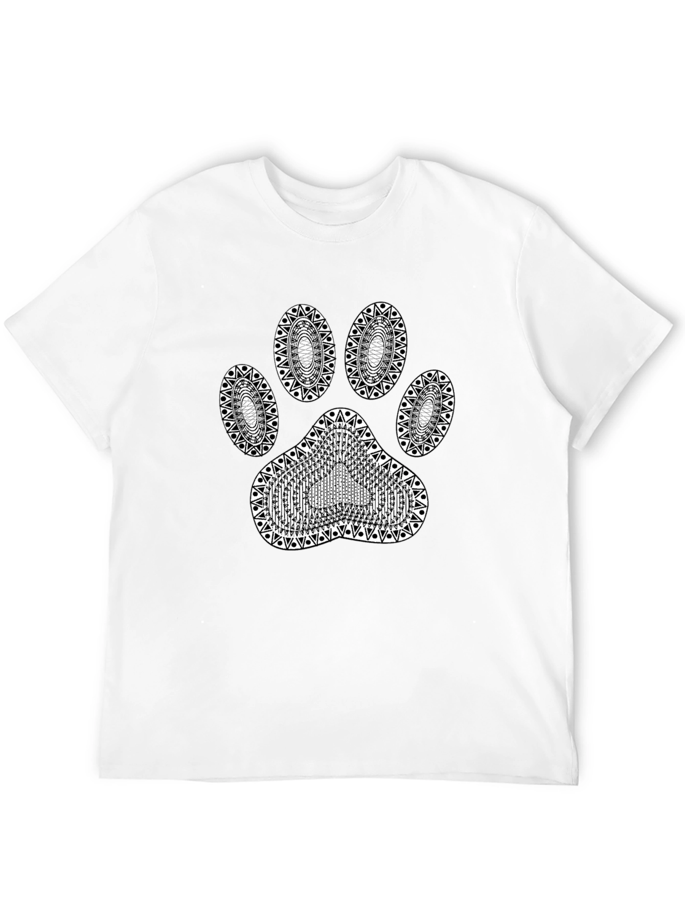 Black Paw Print Graphic T-Shirt - Stylish Black Tee view 12