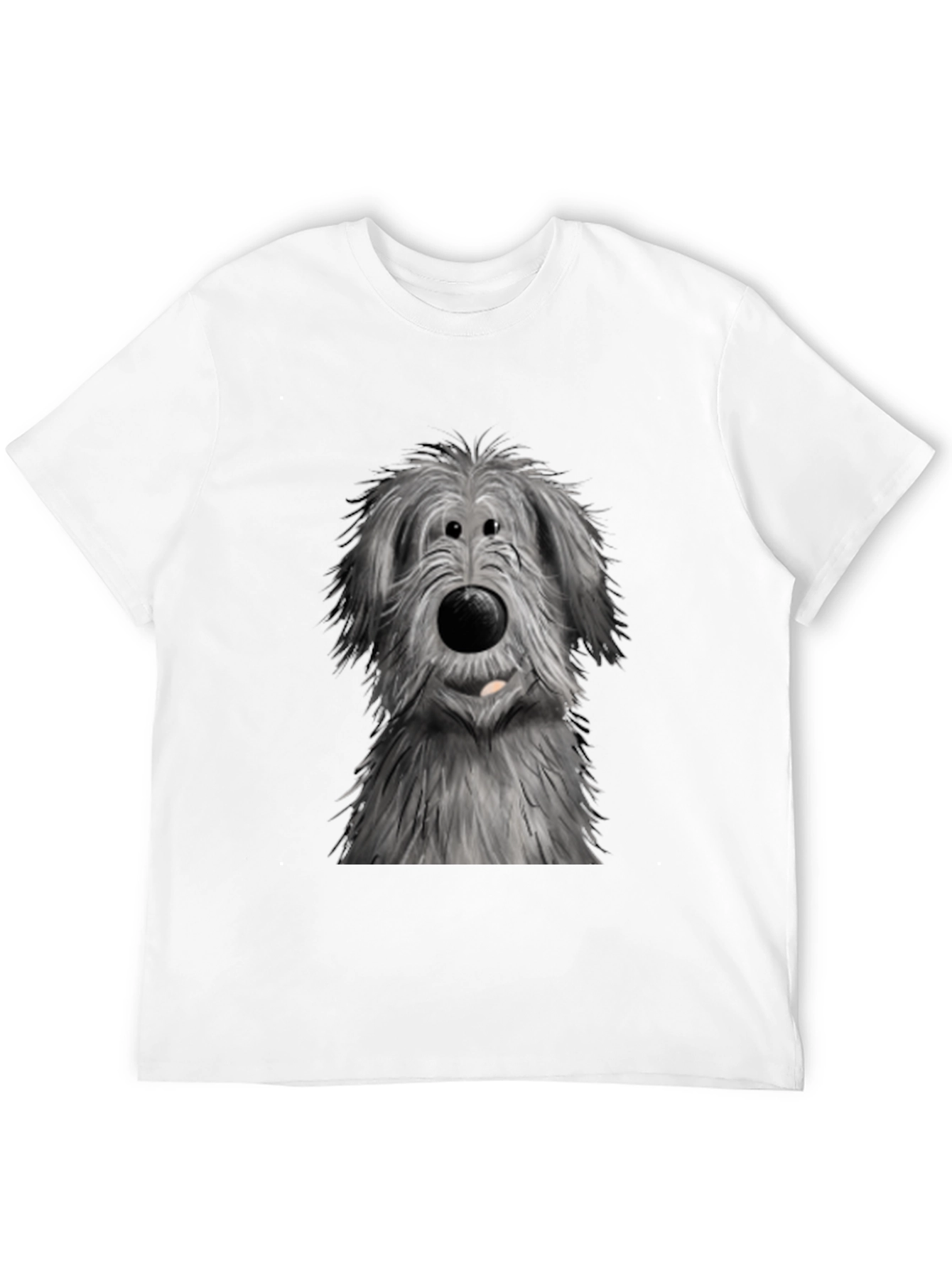 Black Cute Dog Graphic Print Black T-Shirt view 12