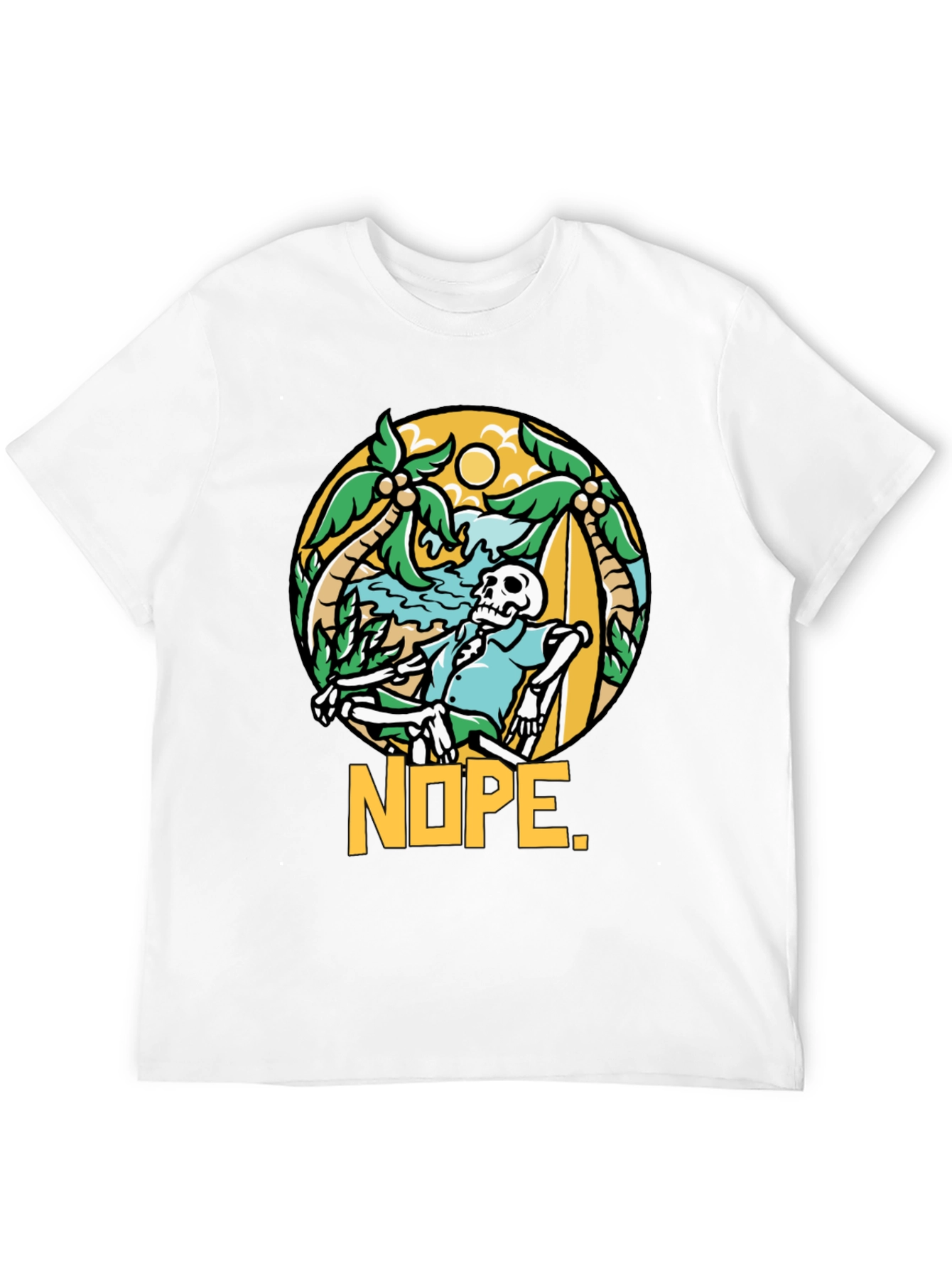 Black Relaxed Skeleton NOPE Graphic Tee view 12