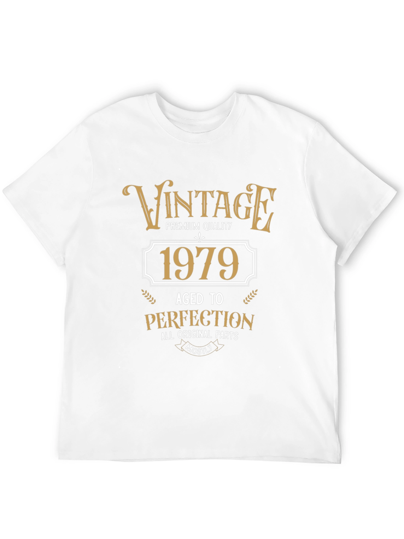 Black Vintage 1979 Aged To Perfection Black T-Shirt view 12