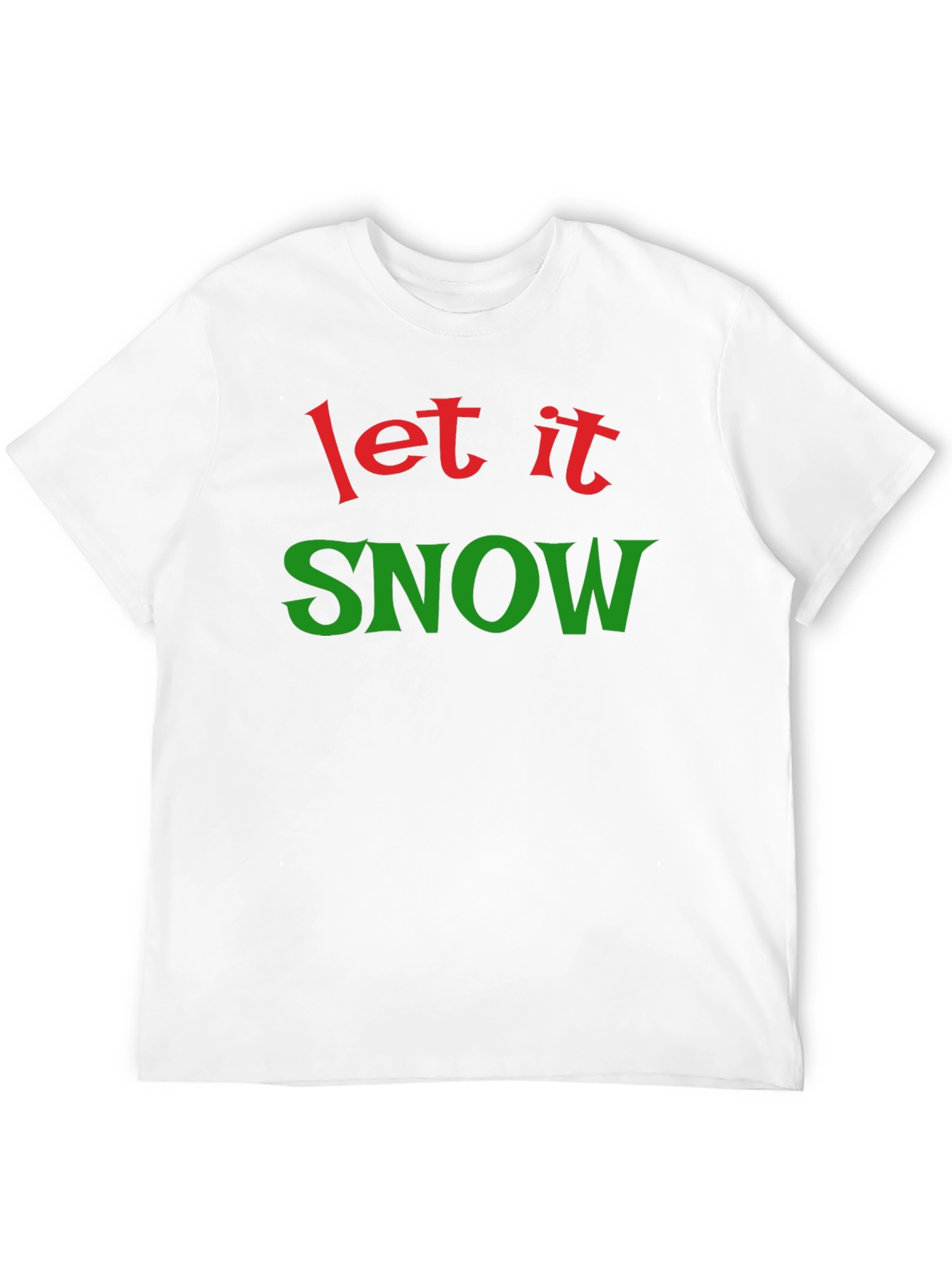Black Let It Snow Christmas Holiday T-Shirt view 12