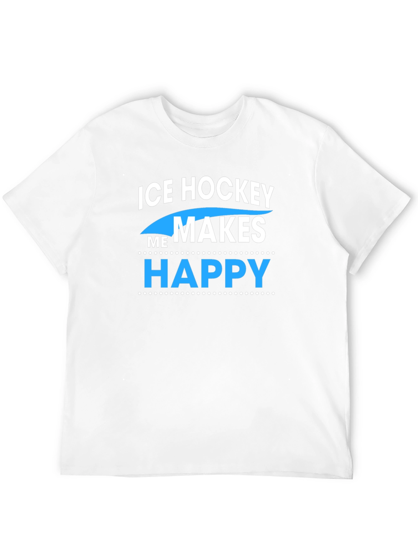 Black Ice Hockey Makes Me Happy Graphic T-Shirt view 12