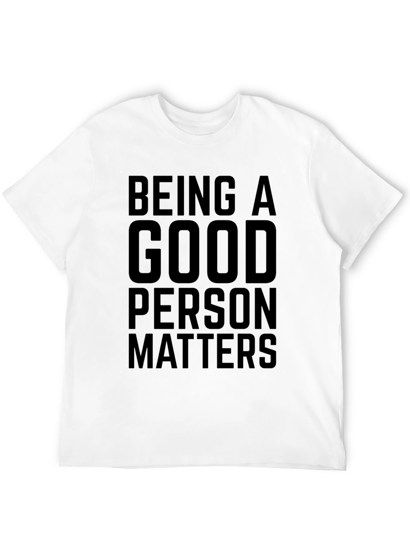 Black Being a Good Person Matters Black Graphic T-Shirt view 12