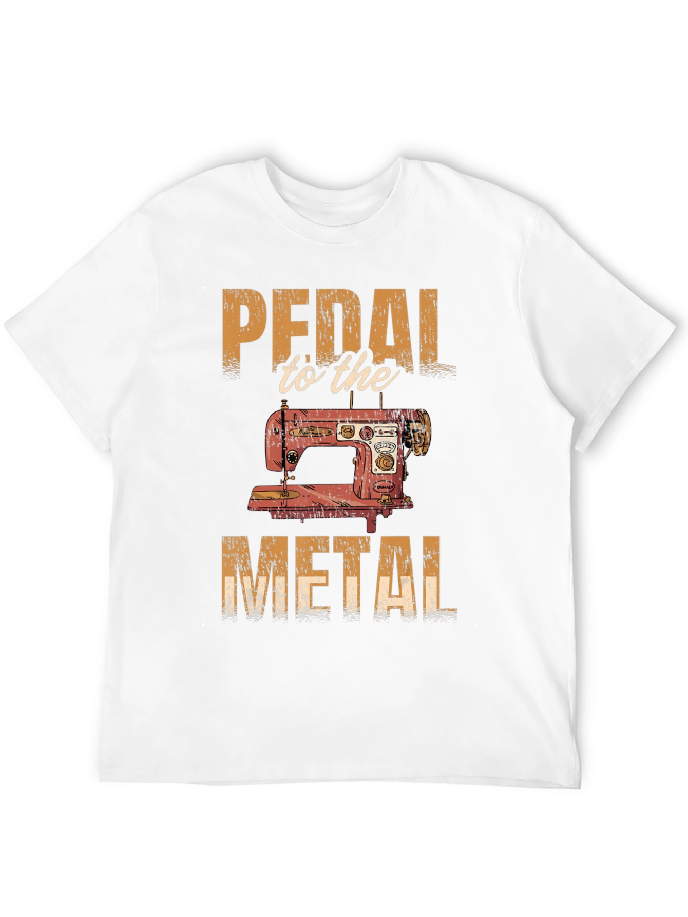 Black Pedal to the Metal Sewing Machine T-Shirt view 12