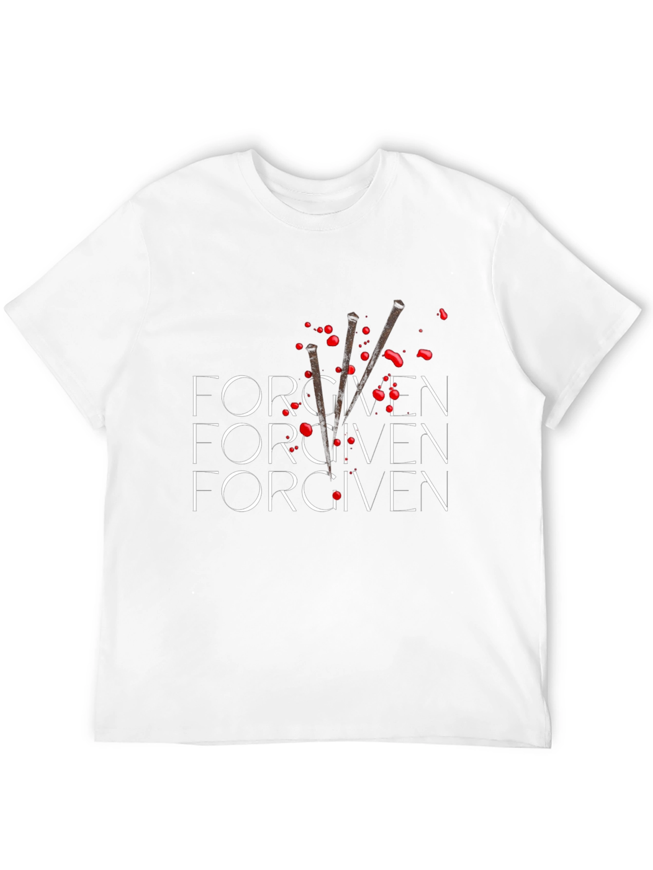 Black Forgiven Graphic Tee - Black Cotton Blend view 12