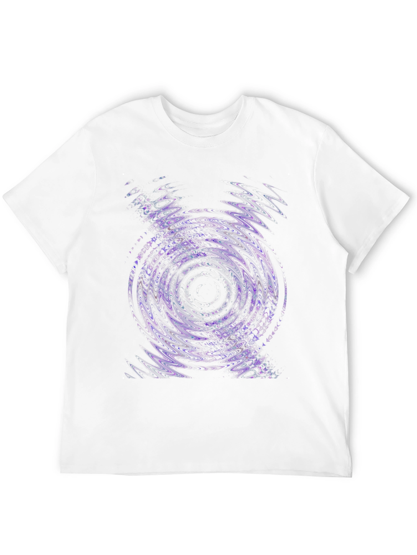 Black Abstract Vortex Graphic Tee - Black Cotton Blend view 12