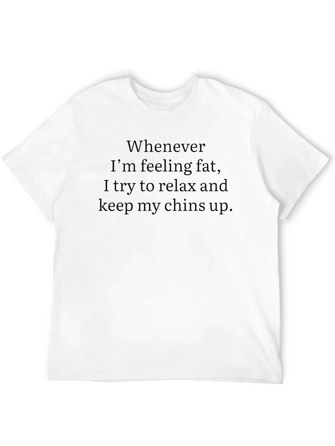 Black Funny Slogan Graphic T-Shirt - Relax & Keep Your Chins Up view 12