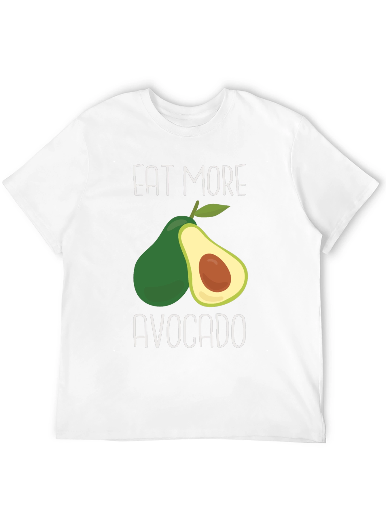 Black Eat More Avocado Graphic T-Shirt - Unisex Cotton Tee view 12