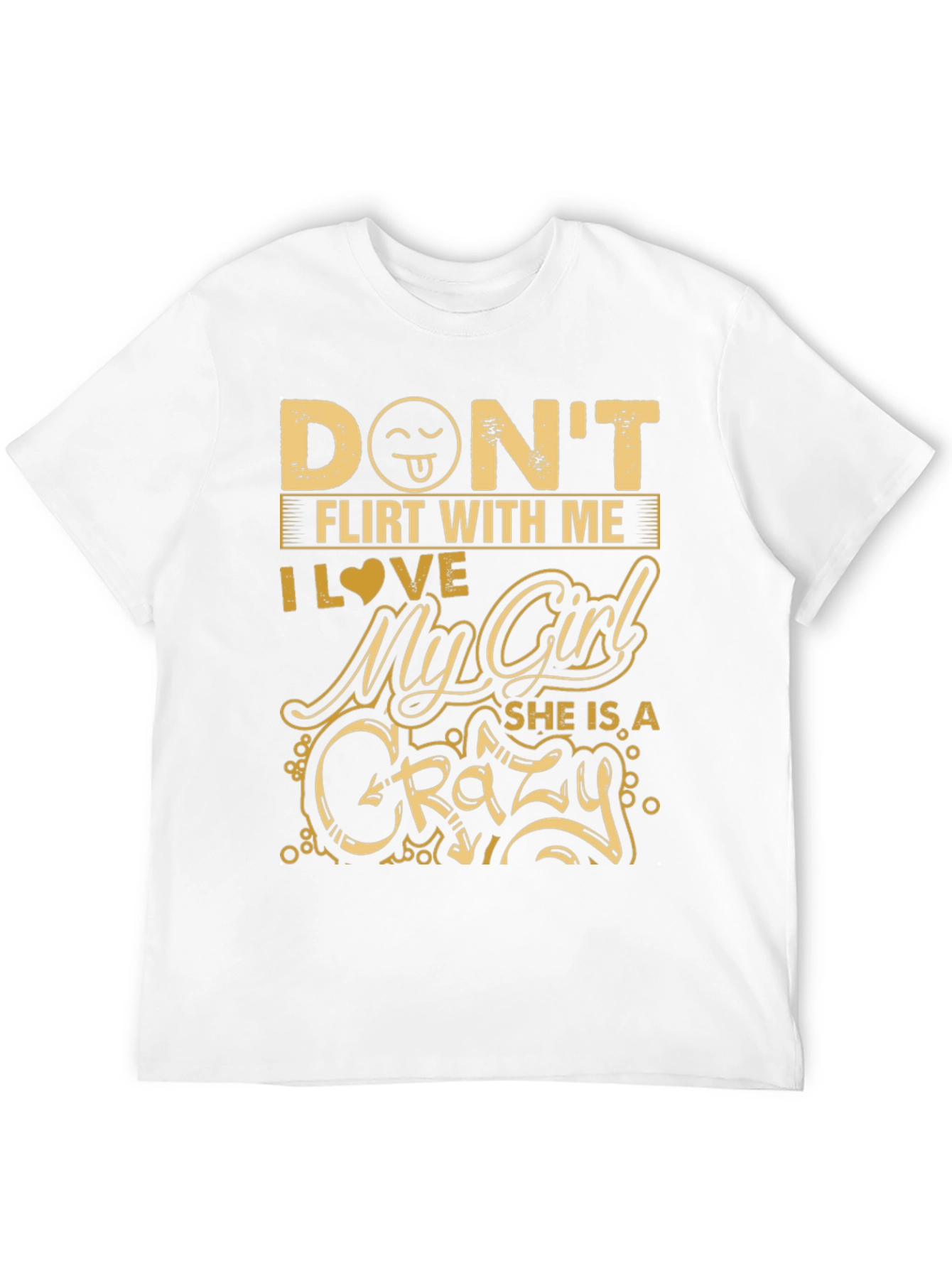Black Don't Flirt With Me, Crazy Girl Graphic T-Shirt view 12