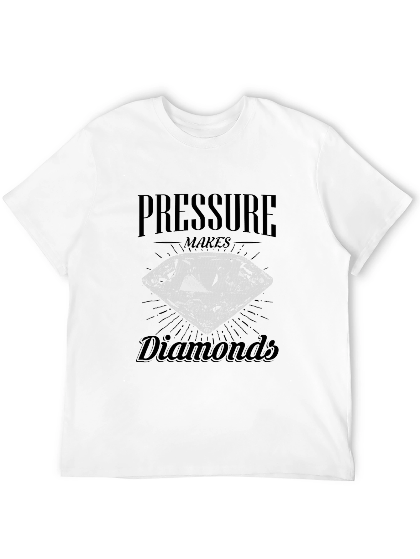 Black Pressure Makes Diamonds Graphic T-Shirt view 12