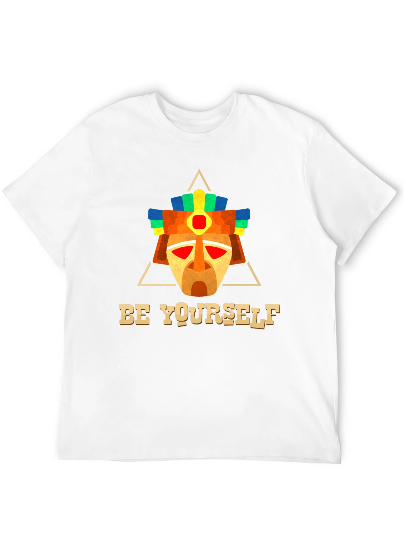 Black Be Yourself Aztec Mask T-Shirt view 12