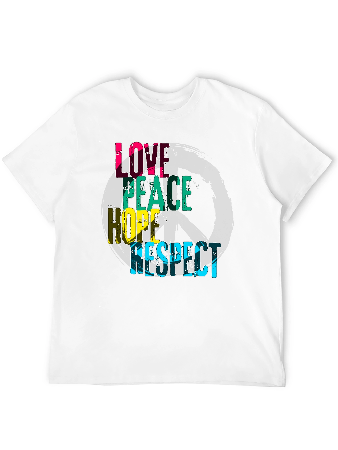 Black Love Peace Hope Respect Graphic T-Shirt view 12