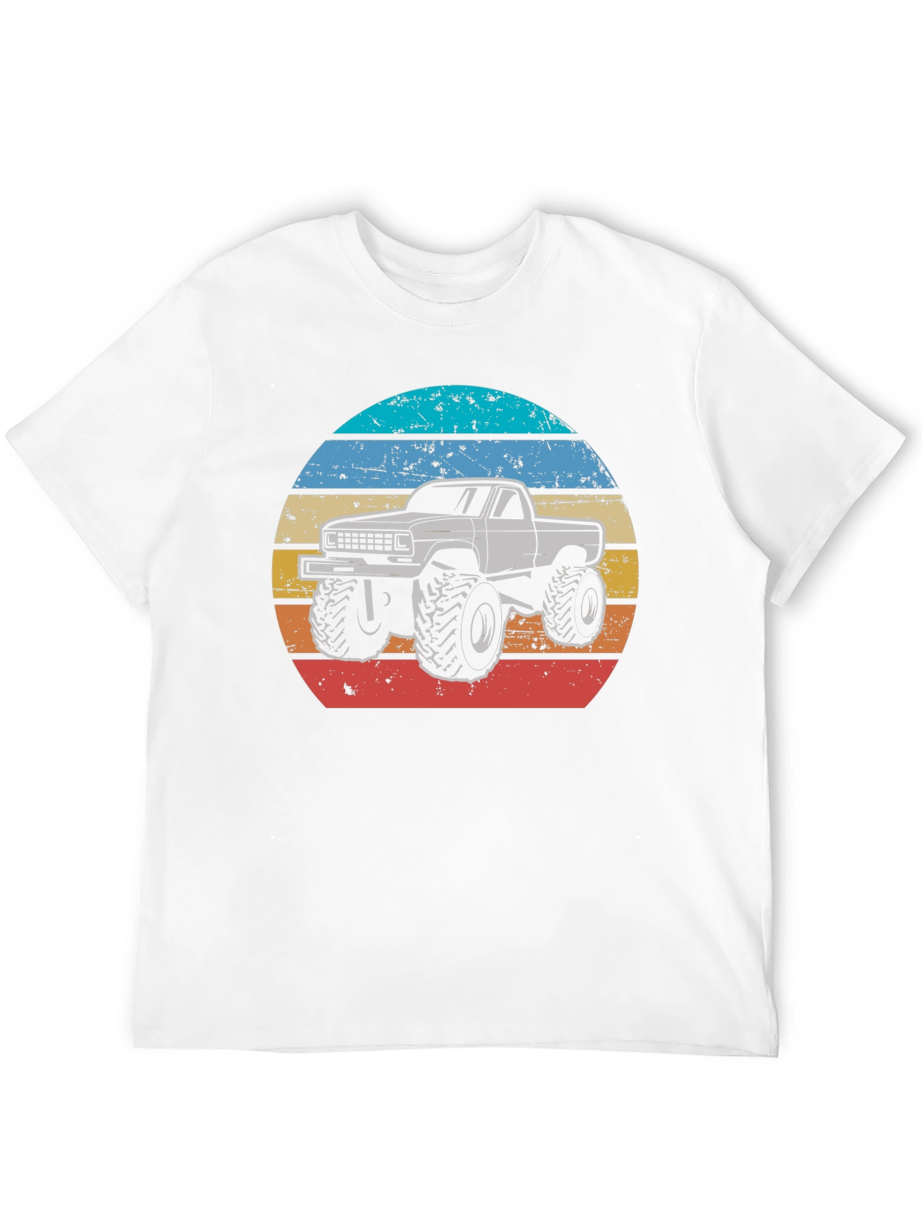 Black Retro Monster Truck T-Shirt view 12