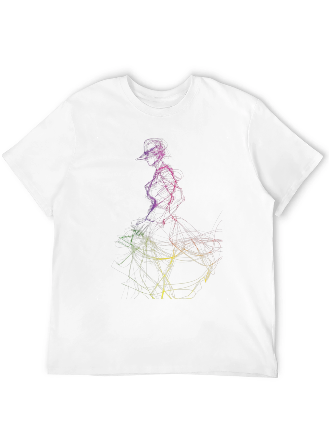 Black Abstract Dancer Graphic Tee - Men's Black T-Shirt view 12