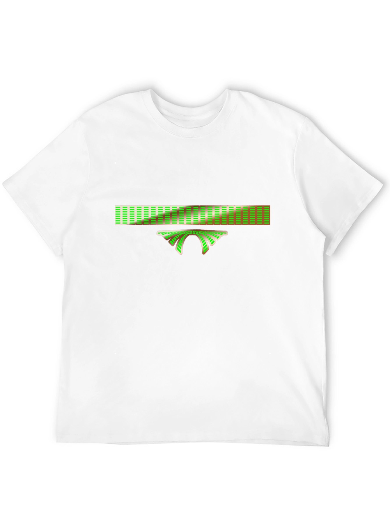 Black Retro Green Bridge Graphic Tee - Cool Design, Black T-Shirt view 12
