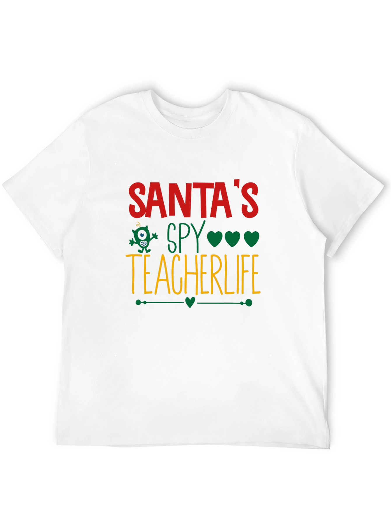 Black Santa's Spy Teacher Life T-Shirt view 12