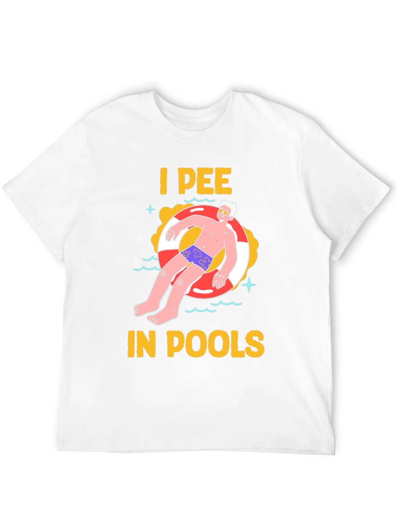 Black I Pee in Pools Graphic Tee view 12