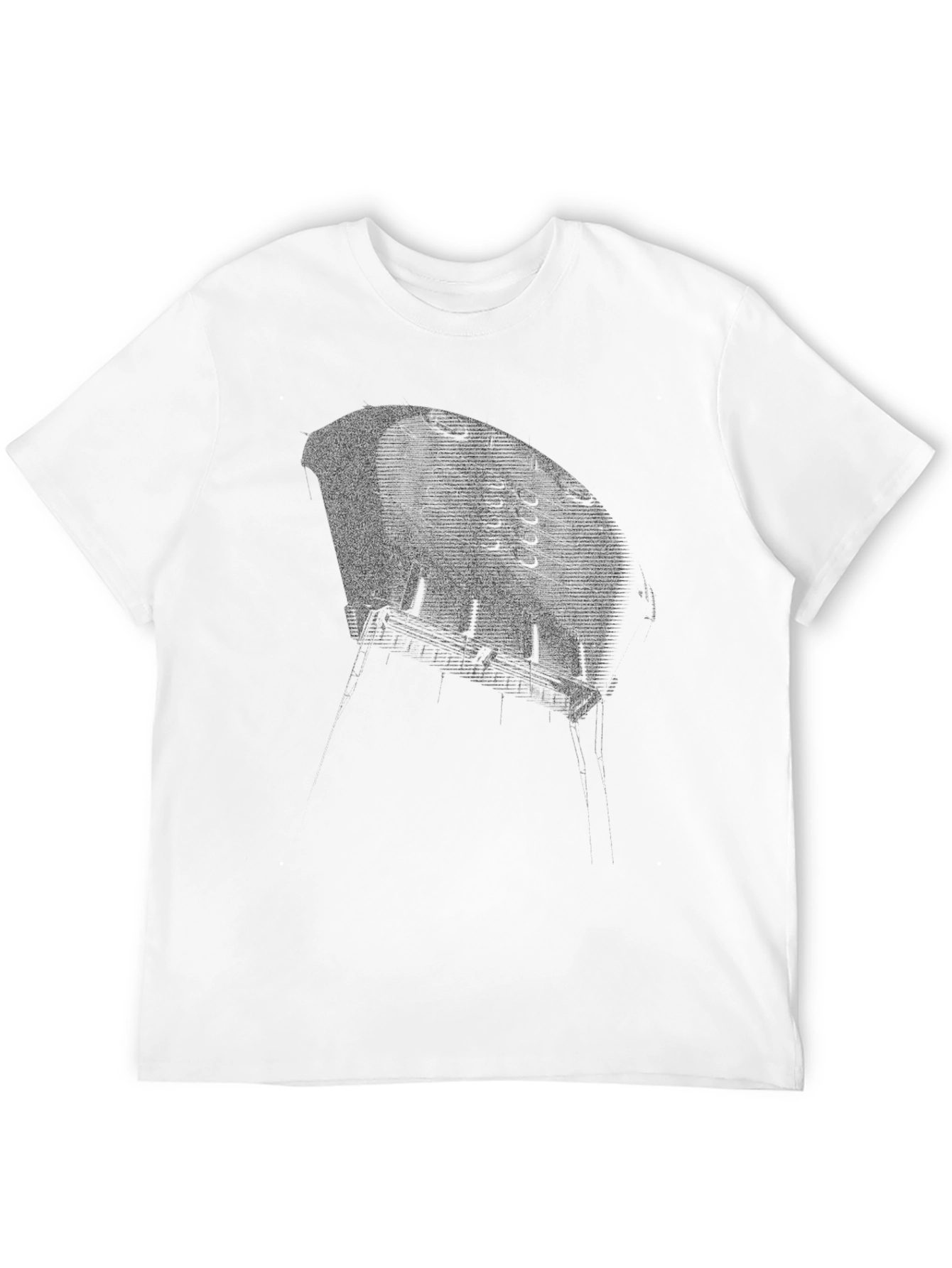 Black Black Graphic Tee - Distressed Viking Ship view 12