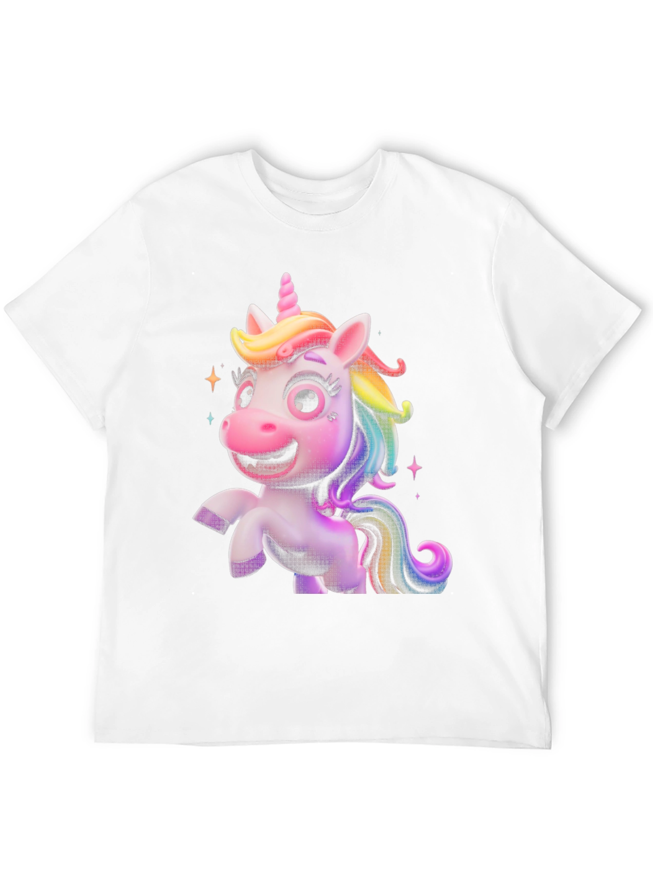 Black Cute Unicorn Graphic Tee - Black T-Shirt view 12